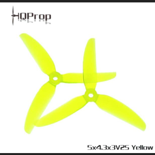 HQ Freestyle Prop 5X4.3X3V2S (2CW+2CCW)-Poly Carbonate Yellow